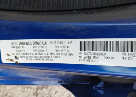 2014 Dodge Avenger Sxt from USA, damaged, VIN 1C3CDZCB4EN128078